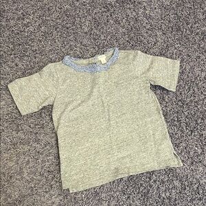 Crewcuts Kids Heather Gray Short Sleeve Top with Blue Trim size 8